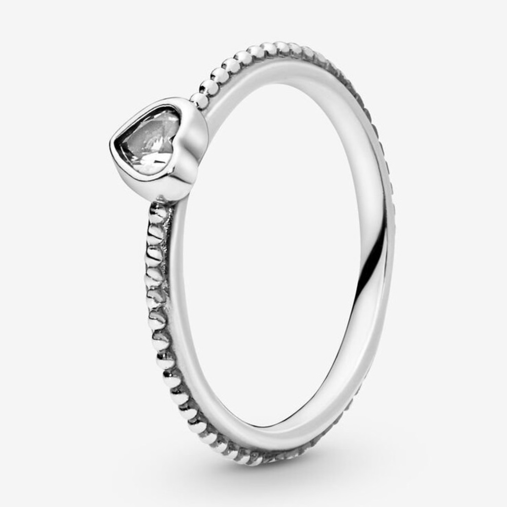 Pandora One Love Heart Sterling Silver Ring